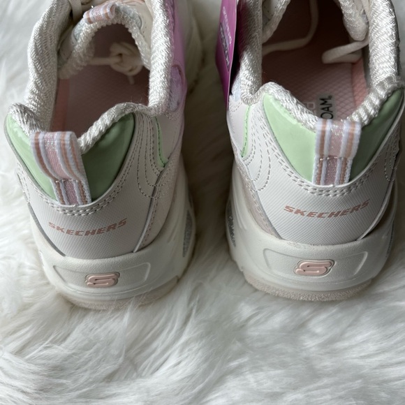 🆕 Skechers Women's D'Lites Memory Foam Sneakers Multicolor Lace Detail Size 7.5 - Picture 10 of 11